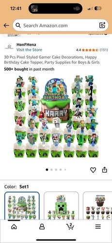 Minecraft cake set - cake,
