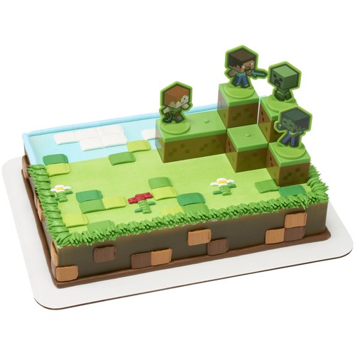 Minecraft cake topper set - set, 6
